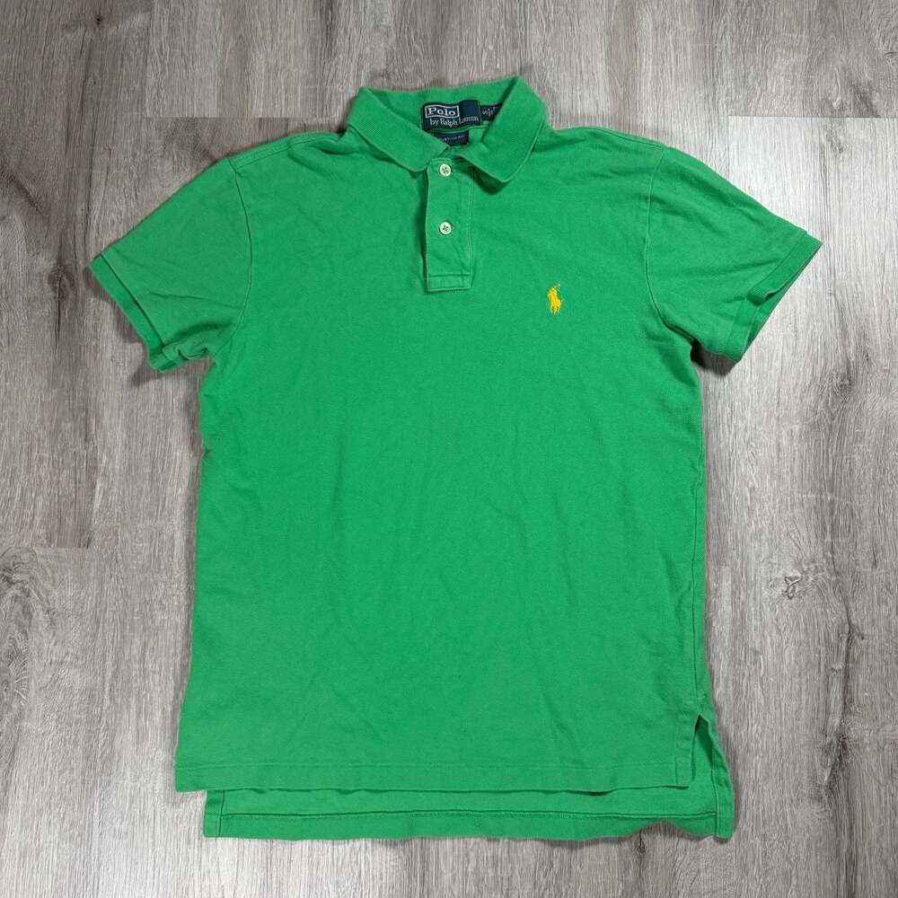 Polo by Ralph Lauren Custom Fit Green Polo Shirt Size Small